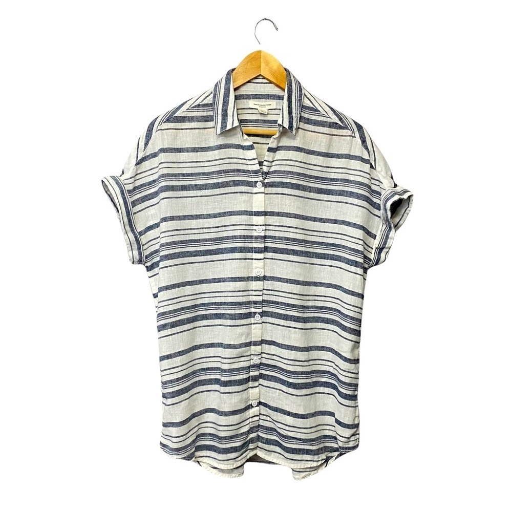 BEACHLUNCHLOUNGE | Womens Casual Button Up Linen Summer Cuffed Sleeves Shirt​​